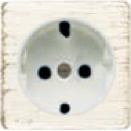 FD04335BD Обрамление розетки 2К+З белый, цвет White Decape FEDE