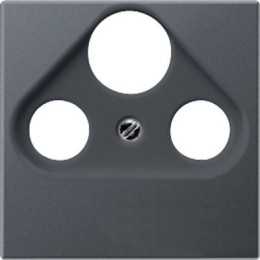 EP561BFPLSATAN EcoProfi Накладка, телевизионная (TV), спутниковая (SAT), радио (R), ECO profi, цвет - антрацит, тройная Jung