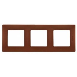 672573 Рамка Etika Какао 3-постовая Legrand