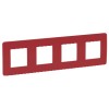 NU280813 Рамка Unica Studio Color Красный / Белый 4-постовая Schneider Electric