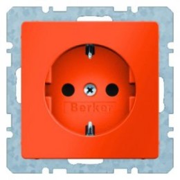 41436014 Штепсельная розетка SCHUKO цвет: оранжевый, бархат, Q.1 Berker