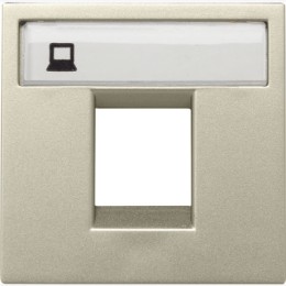 N2218.1 CV Накладка для 1-го суппорта/разъёма типа 2017... и/или 2018..., 2-модульная, серия Zenit, цвет шампань, ABB