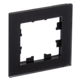 ATN331001 Рамка одинарная Schneider Electric Atlasdesign Nature, матовое черное стекло