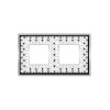 FD01342NECB Рамка Vintage Porcelain Black LYS / Хром 2-постовая Fede