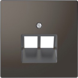 MTN4522-6034 D-life центральная накладка для розетки 2-ной RJ45, антрацит Merten