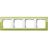 0214743 Рамка Event Clear Зеленый / Белый 4-постовая Gira