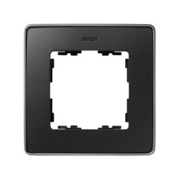 8201610-240 Рамка декоративная, 1 пост, Select, Simon 82 Detail, графит-алюминий