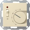 039201 Терморегулятор с размыкающим контактом, выключателем и контрольной лампой Кремовый Gira
