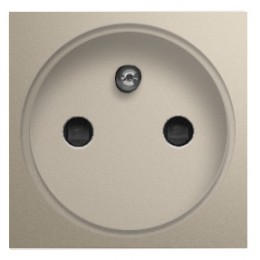 N2287 CV Розетка французского стандарта с центральным контактом заземления, со шторками, 16А / 250 В, серия Zenit, цвет шампань, ABB