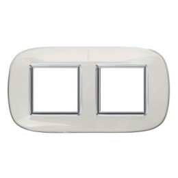 HB4802/2DB Рамка Axolute Овал Белая карамель 2+2 модуля Bticino