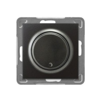 Ospel Impresja Антрацит Светорегулятор поворотно-нажимной для нагрузки лампами накаливания и галогенными LP-8Y/m/50