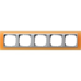 021553 Рамка Event Оранжевый / Алюминий 5-постовая Gira