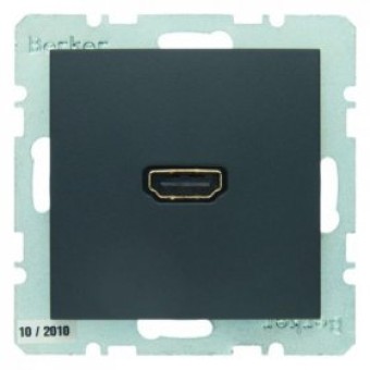 3315436086 BMO HDMI-CABLE, Q.1/Q.3, цвет: антрацитовый, с эффектом бархата Berker