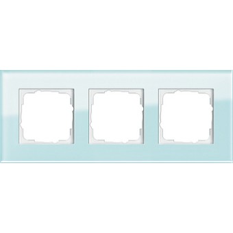 021318 Рамка Esprit Салотовое стекло 3-постовая Gira