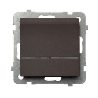 Ospel Sonata Шоколадный металлик Выключатель карточный с подсветкой, без рамки LP-15RS/m/40