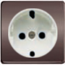 FD04335GR Обрамление розетки 2К+З белый, цвет Graphite FEDE