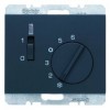 20317106 Регулятор температуры помещения 24 В с размыкающим контактом, центральной панелью, одноклавишным выключателем и светодиодом цвет: антрацит, матовый K.1 Berker