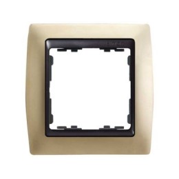 82814-34 Рамка декоративная, 1 пост, Simon 82, шампань-графит