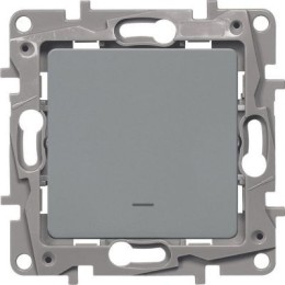 672415 Выключатель/переключатель с подсветкой - Etika - 10 A - 250 В~ - алюминий Legrand