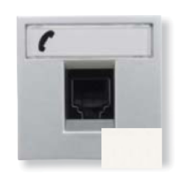 N2217.6 BL Розетка телекоммуникационная на 6 контактов, 2-модульная, тип RJ12, серия Zenit, цвет альпийский белый, ABB