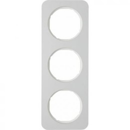 10132174 Рамка R.1 Полярная белизна, алюминий 3-постовая Berker