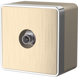 WL15-21-01 ТВ-розетка оконечная Gallant (шампань рифленый) Gallant Werkel a041425