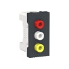 NU343154 Розетка 3 RCA, 2 модуля, Антрацит Schneider Electric