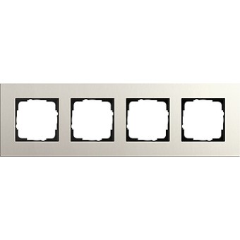 0214220 Рамка Esprit Linoleum-Multiplex Светло-серый 4-постовая Gira