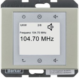 28840004 RADIO TOUCH, Arsys, цвет: стальной лак Berker