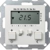 237003 Термостат 230V с часами и функцией охлаждения белый глянец Белый Gira