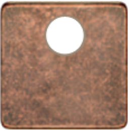 FD04315RU-A TV/SAT Монтажная плата для механизмов с одним коннектором бежевый, цвет Rustic Cooper FEDE