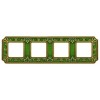 FD01354VEEN Рамка Smalto Italiano Siena Emerald green 4-постовая Fede