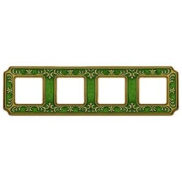 FD01354VEEN Рамка Smalto Italiano Siena Emerald green 4-постовая Fede