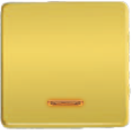 FD04312OR Клавиша для одноклавишных выключателей с подсветкой, цвет Real Gold FEDE