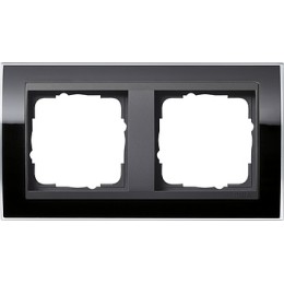 0212738 Рамка Event Clear Черный 2-постовая Gira