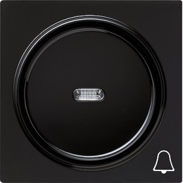 028647 Клавиша с символом "звонок" Черный Gira S-color