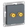ATN000787 Atlasdesign Аудиорозетка двойная, Грифель Schneider Electric