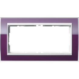 1002753 Рамка без перегородки Event Clear Фиолетовый / Белый 2-постовая Gira
