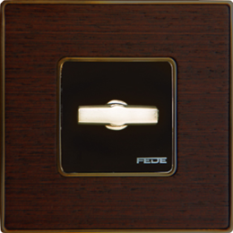 FD01311WOB Рамка Vintage Wood Венге / Золото 1-постовая Fede