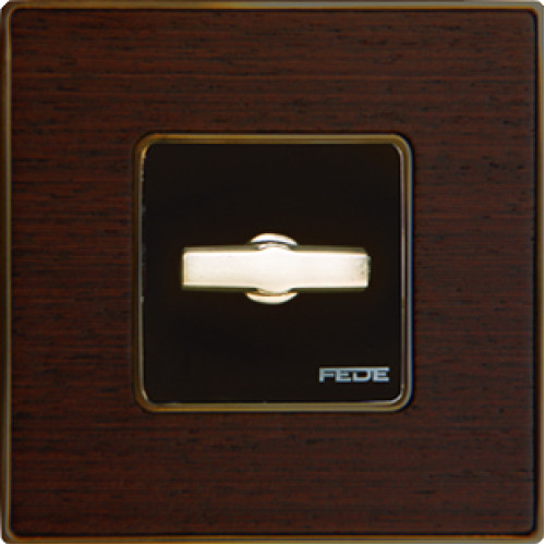 FD01311WOB Рамка Vintage Wood Венге / Золото 1-постовая Fede