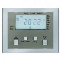 17627104 Таймер RolloTec "Easy" с дисплеем цвет: стальной, лак K.5 Berker