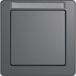 10116016 Рамка с полем для надписей Q.1 Антрацитовый с эффектом бархата 1-постовая Berker