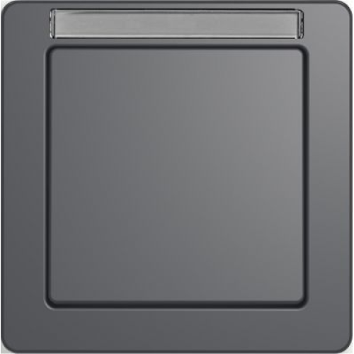 10116016 Рамка с полем для надписей Q.1 Антрацитовый с эффектом бархата 1-постовая Berker