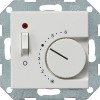 039303 Терморегулятор с размыкающим контактом 24V/10 (4)A и контрольной лампой белый матовый Белый Gira