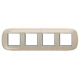 HB4802/4DA Рамка Axolute Овал Бежевая карамель 2+2+2+2 модуля Bticino