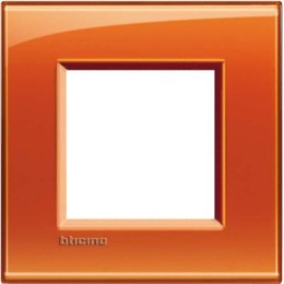 LNA4802OD Рамка LivingLight Квадрат Оранжевый 2-модульная Bticino