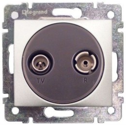 770134 Valena Розетка TV-FM проходная 862 МГц 14 дБ Legrand