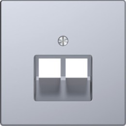 MTN4522-6036 D-life центральная накладка для розетки 2-ной RJ45, нерж. сталь Merten