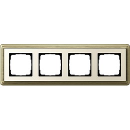 0214623 Рамка Classix Бронза / Кремовый 4-постовая Gira