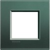 LNA4802PK Рамка LivingLight Квадрат Зеленый шелк 2-модульная Bticino